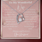 First Mother's Day Gift from Husband, Pendant Necklace Message Card