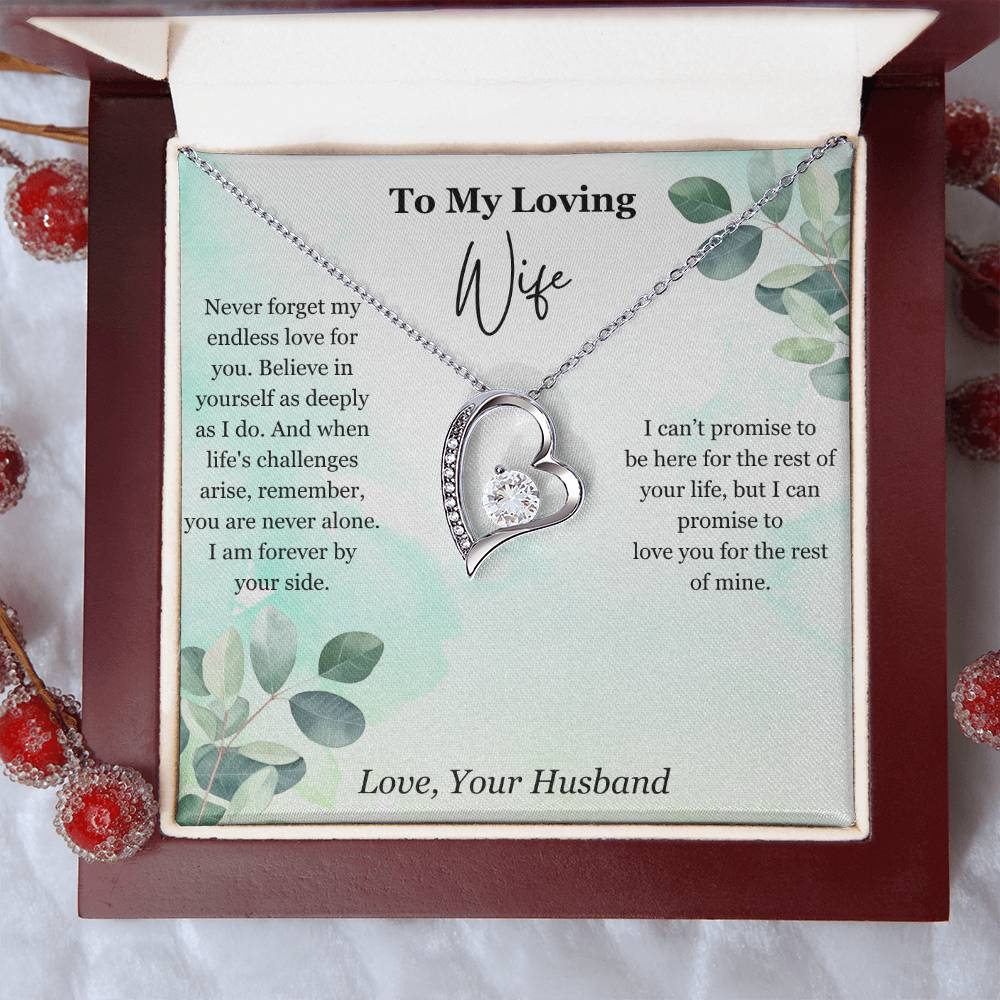 Heart Necklace for Women Diamond Heart Pendant - Mardonyx Jewelry 14k White Gold Finish / Luxury Box