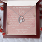 First Mother's Day Gift from Husband, Pendant Necklace Message Card