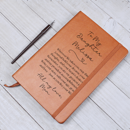 Personalized Leather Journal for Daughter | Keepsake Diary from Mom | Unique Mother-Daughter Christmas Gift