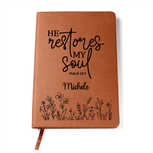 Personalized Leather Prayer Journal for Women | Church Notes & Sermon Notebook | Christian Gifts | Gratitude Journal