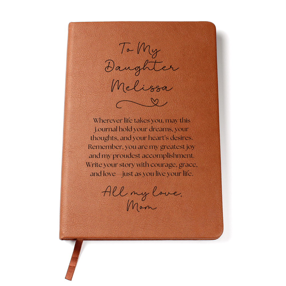 Personalized Leather Journal for Daughter | Keepsake Diary from Mom | Unique Mother-Daughter Christmas Gift