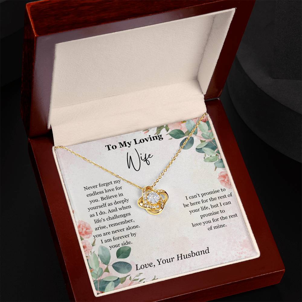 Gift for Wife Pendant Love Knot Necklace - Mardonyx Jewelry