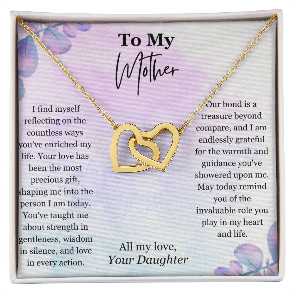 Mother Heart Necklace from Daughter Gift for Mother's Day