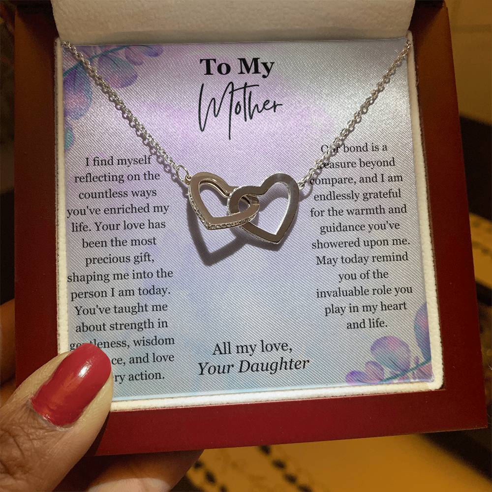 Mother Heart Necklace from Daughter Gift for Mother's Day