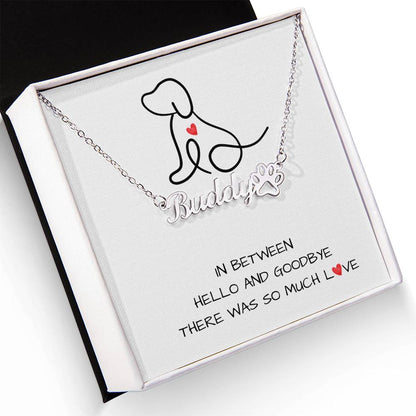 So Much Love Dog Pet Name Grief Necklace