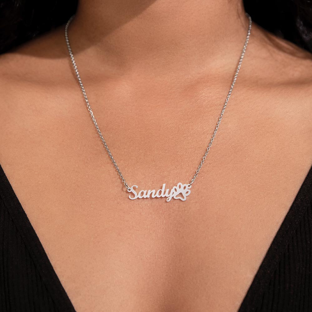 So Much Love Dog Pet Name Grief Necklace