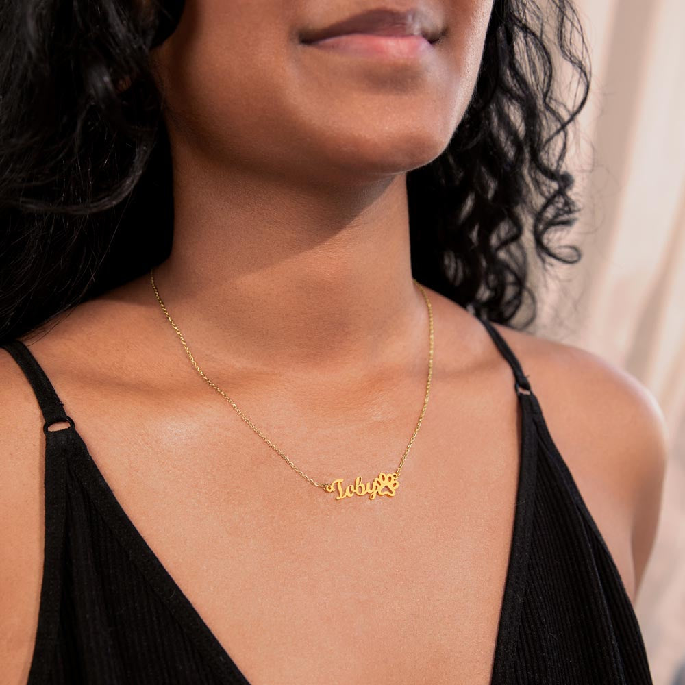 So Much Love Dog Pet Name Grief Necklace