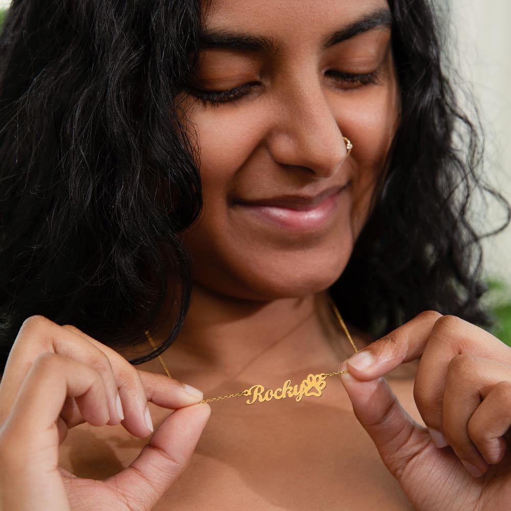So Much Love Dog Pet Name Grief Necklace