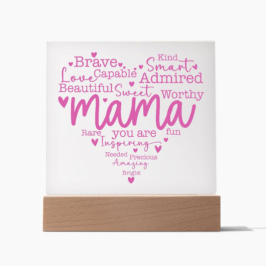 Mother's Day Gift for Mom Acrylic Plaque, Mom Birthday Gift
