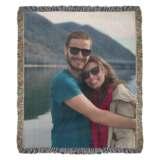 Personalized Photo Heirloom Woven Blanket