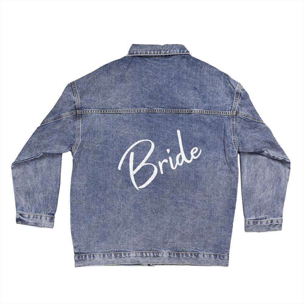 Women's Bride Denim Jacket Mrs Bride Bachelorette Jacket Hen Party Gift