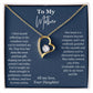 To My Mother From Daughter Heart Pendant Necklace - Mardonyx Jewelry 18k Yellow Gold Finish / Standard Box