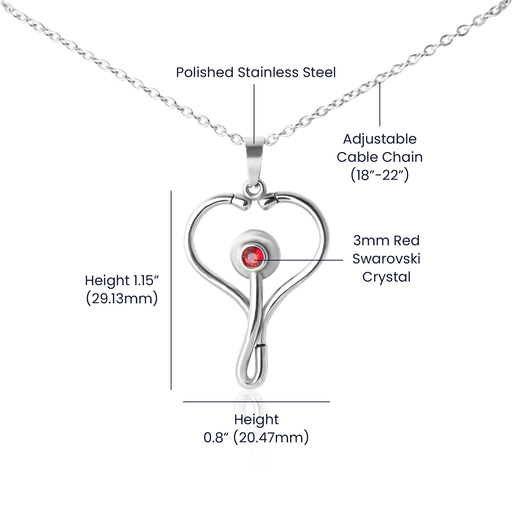 Happy Mother's Day Nurse Mom Stethoscope Necklace