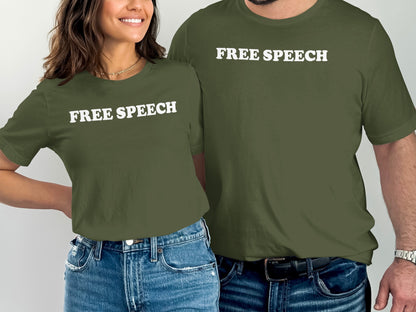 Free Speech Graphic Tee Shirt Unisex Fashion product type