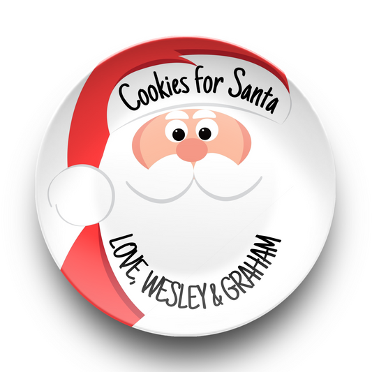 Personalized Cookies for Santa Plate - Kids Personalized Gifts - Gifts for Kids & Babies