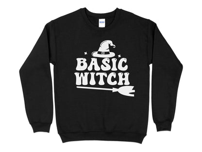 Halloween Sweatshirt for Women Basic Witch, Funny Halloween Sweater - Mardonyx Sweatshirt S / Black