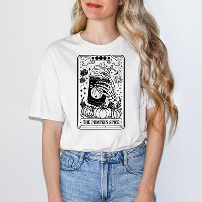 The Pumpkin Spice Skeleton Graphic T-Shirt Product