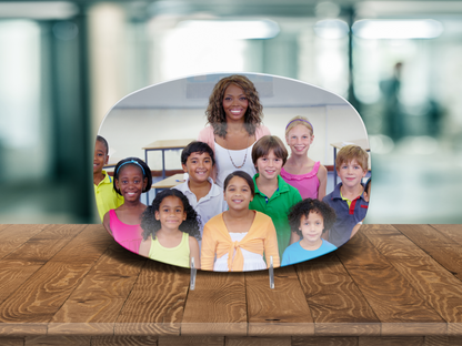 Personalized Teacher Photo Platter – Custom Classroom Gift – Unbreakable, Dishwasher & Microwave Safe, Made in USA