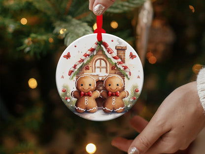 Gingerbread Couple Christmas Ornament - Mardonyx Ornament