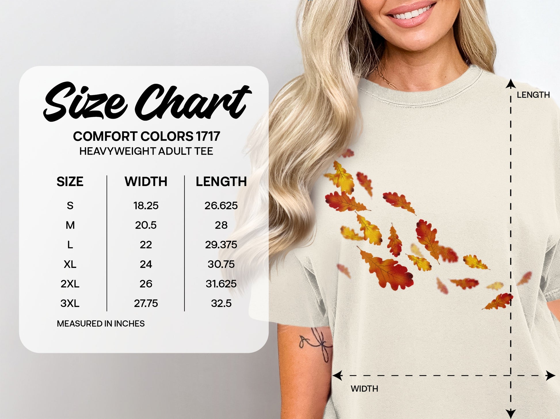 Autumn Leaves Graphic Heavyweight Adult Tee