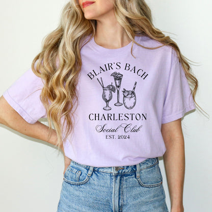 Custom Bachelorette Social Club T-Shirt - Mardonyx T-Shirt S / Orchid