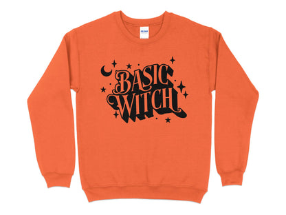 Basic Witch, Halloween Sweatshirt, Witch Shirt, Funny Witch Halloween Sweater - Mardonyx Sweatshirt S / Orange