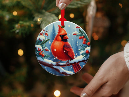 Cardinal Christmas Ornament, Memorial Ornament, Loss of Loved One - Mardonyx Ornament