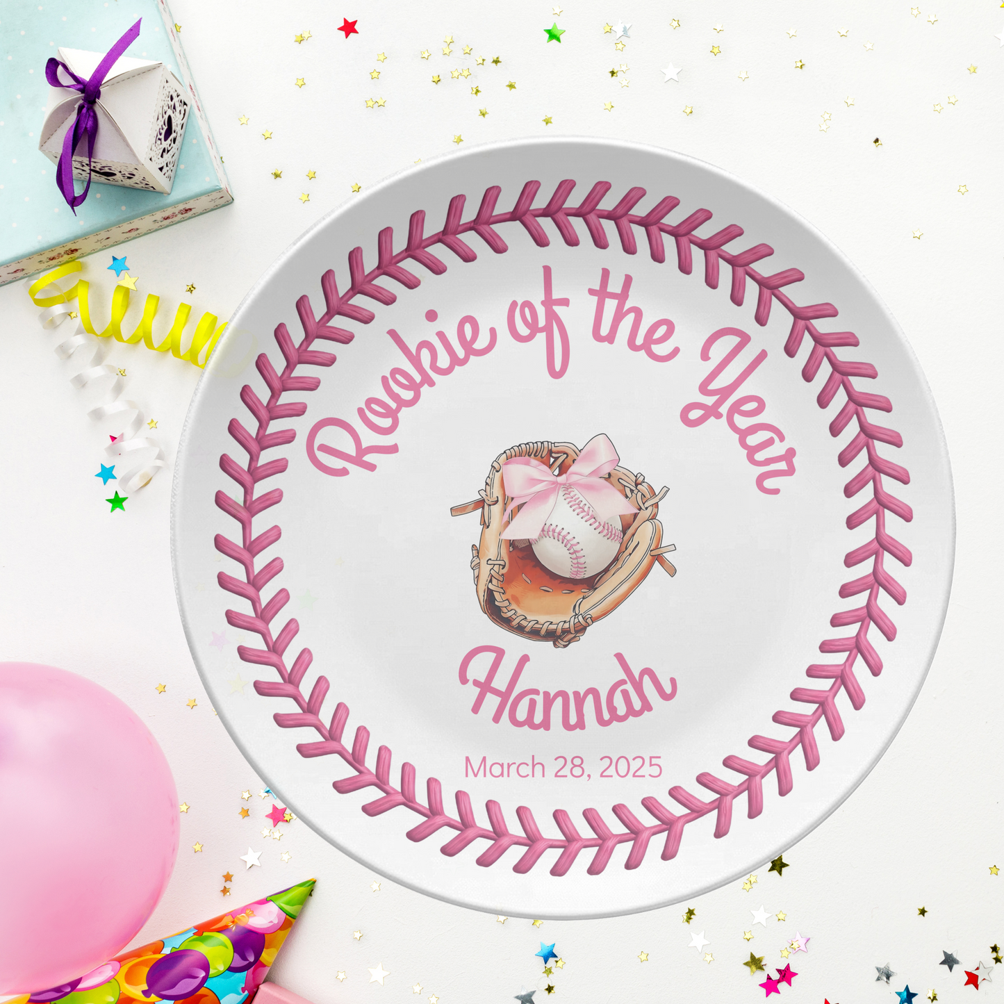 Baseball Rookie Girl Plate