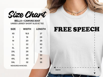 Free Speech Print on Unisex Short Sleeve Tee product