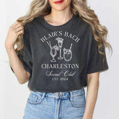 Custom Bachelorette Social Club T-Shirt - Mardonyx T-Shirt S / Pepper