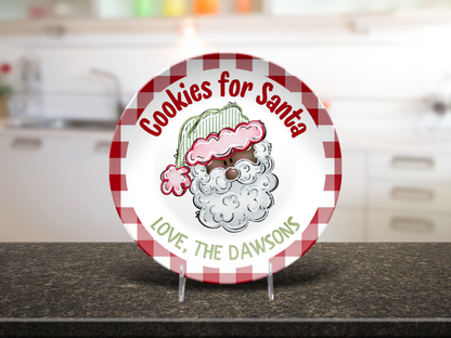 Personalized Cookies for Santa Christmas Tradition Non-Breakable Plate