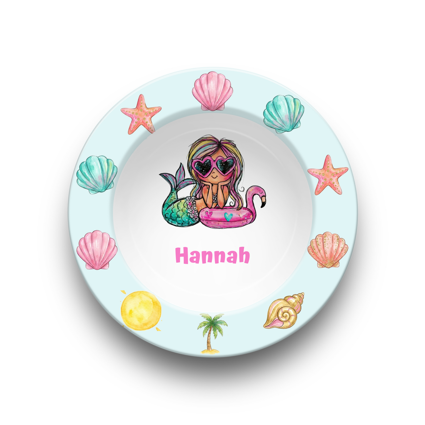 Personalized Mermaid Bech Bowl