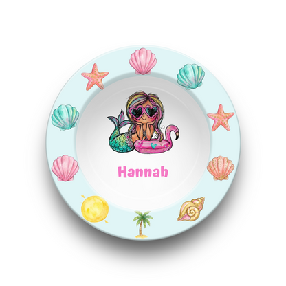 Personalized Mermaid Bech Bowl