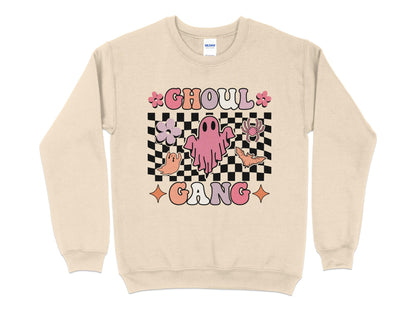 Ghoul Gang Sweatshirt, Halloween Sweatshirt, Funny Halloween Shirt, Halloween Crewneck - Mardonyx Sweatshirt S / Sand