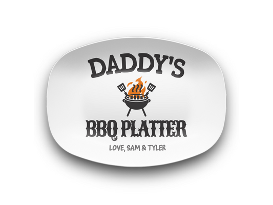 Grilling Platters for Dad - Personalized BBQ Grilling Plate - Custom Father’s Day Gift