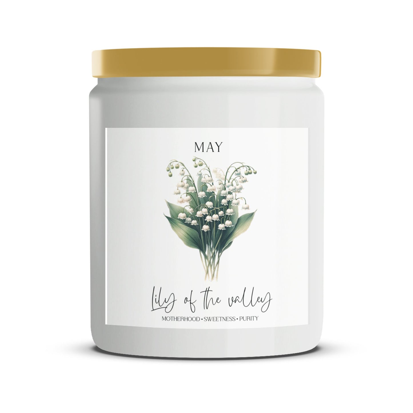 May Lily of the Valley Scented Candle, Motherhood Sweetness Purity Theme, Floral Home Decor - Mardonyx