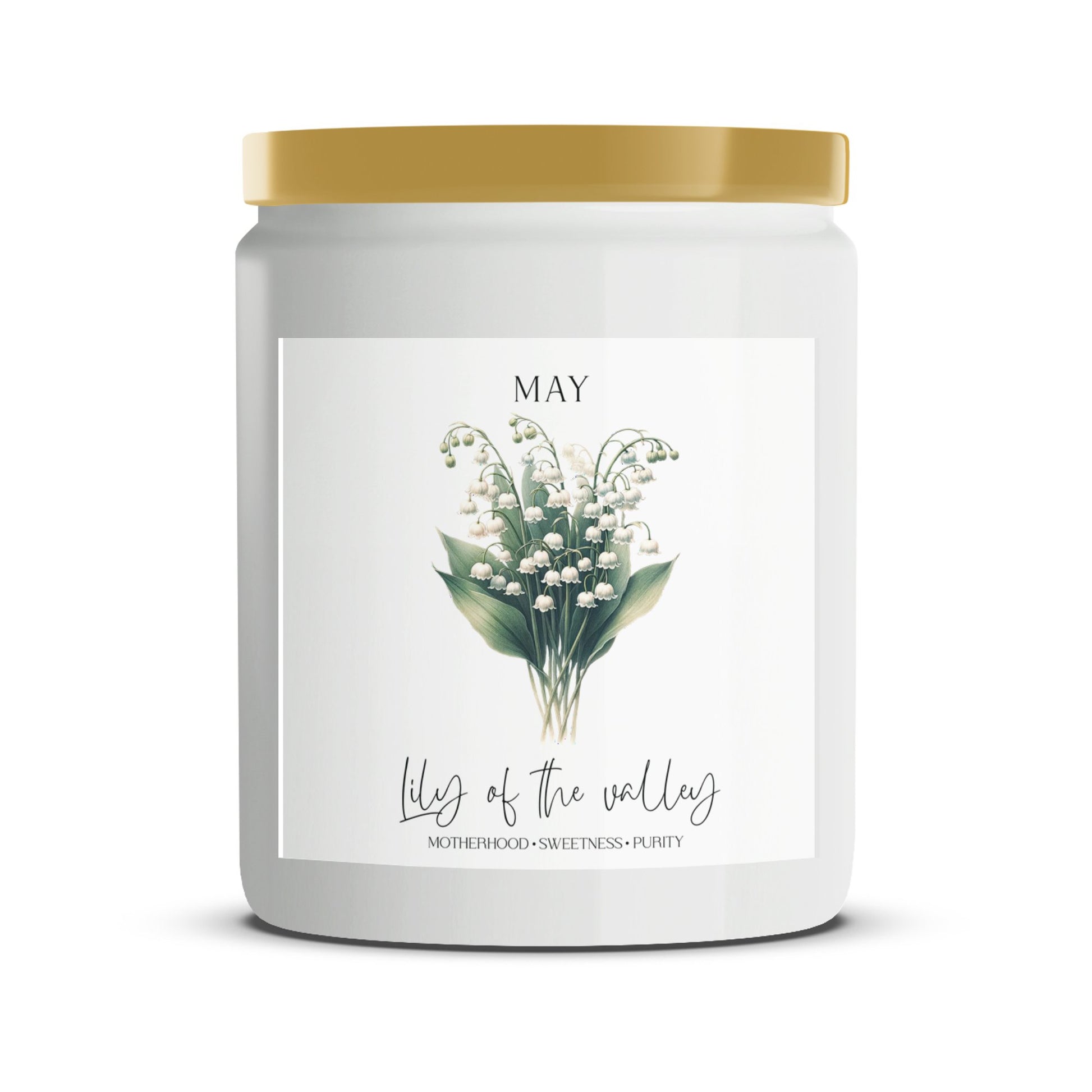 May Lily of the Valley Scented Candle, Motherhood Sweetness Purity Theme, Floral Home Decor - Mardonyx