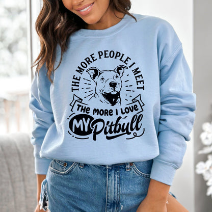 Funny Pitbull Lover Sweatshirt - Mardonyx Sweatshirt S / Light Blue