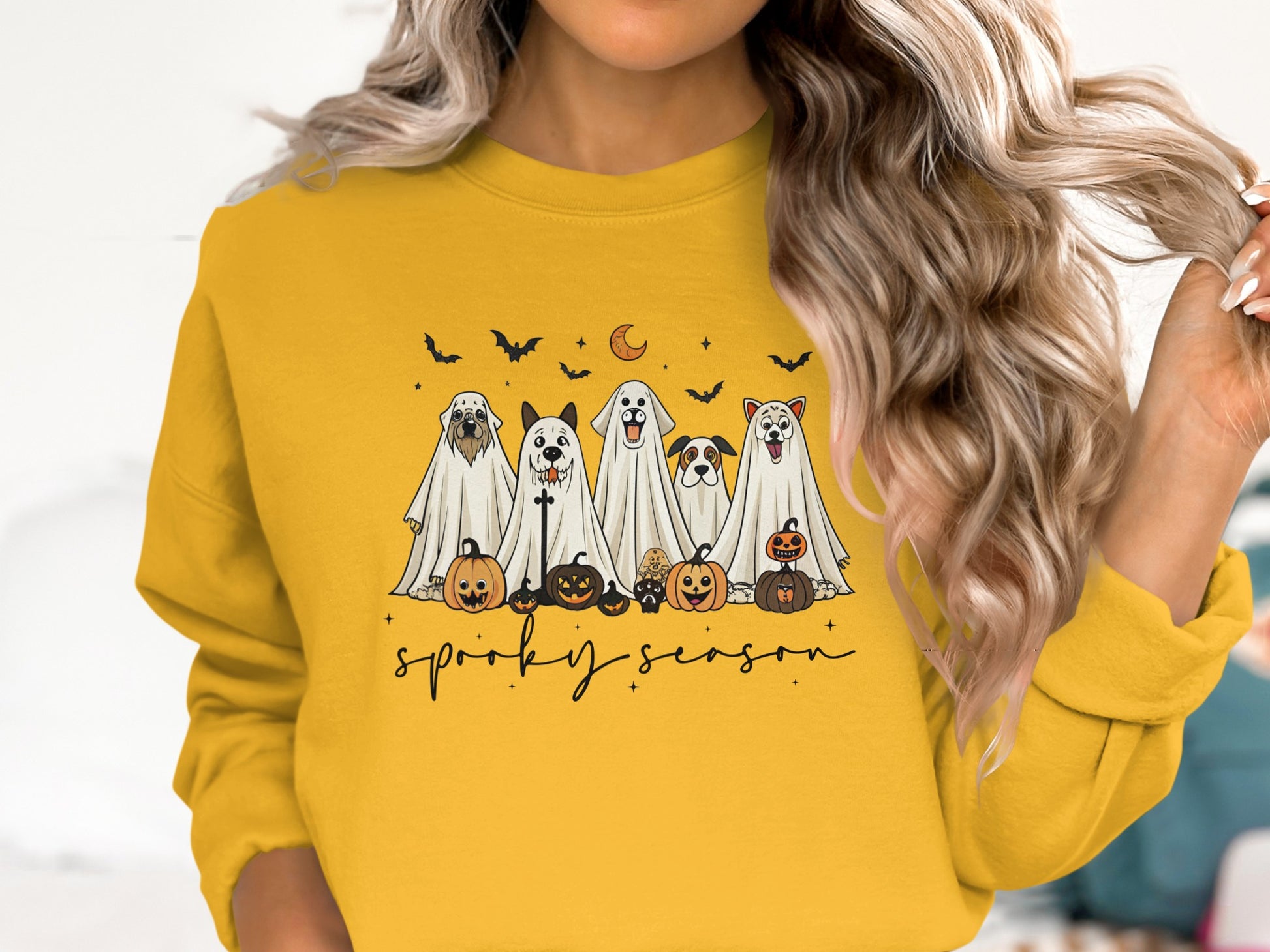 Spooky Dogs Halloween Sweatshirt Perfect Fall Product