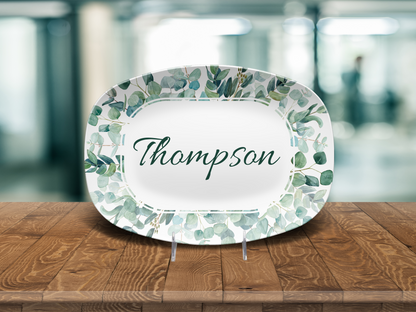 Family Name Personalized Platter, Custom Plate Platter, Wedding Platter, Personalized Gift, Custom Serving Tray, Last Name Platter