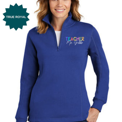 Custom Teacher Name Shirt, Teacher Pullover, Back to School Teacher Sweatshirt - Mardonyx Sweatshirt