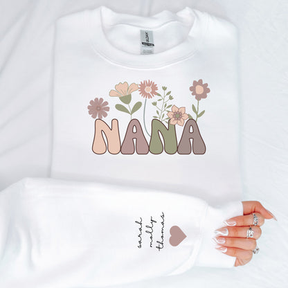 Personalized Nana Mom, Grandma Mimi Sweatshirt, Grandma Shirt, Gift for Grandma, Grandmother Shirt, New Grandma Shirt, Custom Grandma Shirt