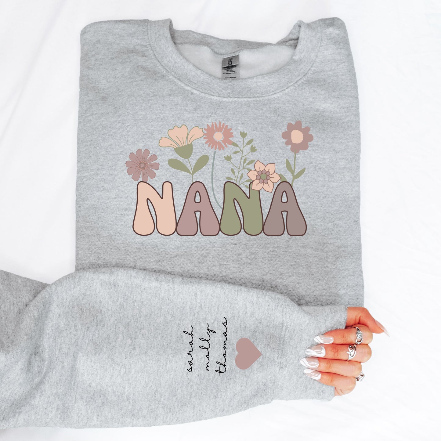 Personalized Nana Mom, Grandma Mimi Sweatshirt, Grandma Shirt, Gift for Grandma, Grandmother Shirt, New Grandma Shirt, Custom Grandma Shirt