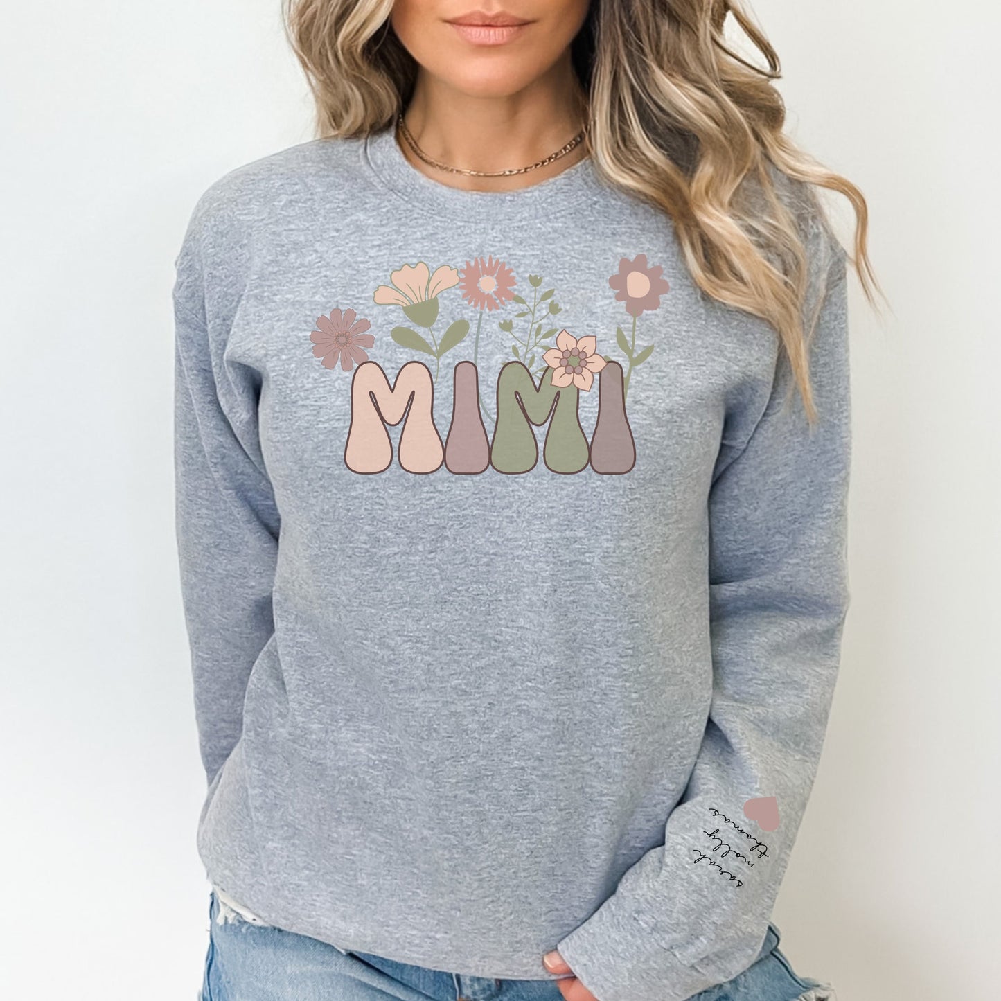 Personalized Nana Mom, Grandma Mimi Sweatshirt, Grandma Shirt, Gift for Grandma, Grandmother Shirt, New Grandma Shirt, Custom Grandma Shirt