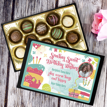 Birthday Truffle Gift, Personalized Chocolate Gift, Sweet Birthday Wishes - Mardonyx Candy