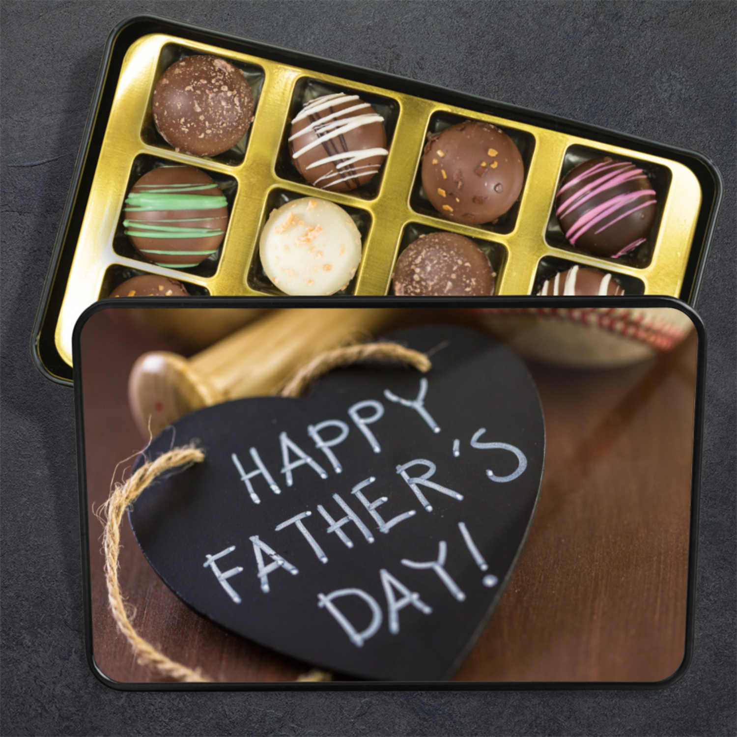 Fathers Day Gift Custom Chocolate Truffle Gift - Chocolate Gift Box for Dad - Gift from Wife - Gift From Daughter - Mardonyx Candy