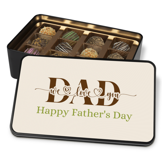 Happy Father's Day Dad We Love You Chocolate Truffles Gift Box, Gift for Dad - Mardonyx Candy
