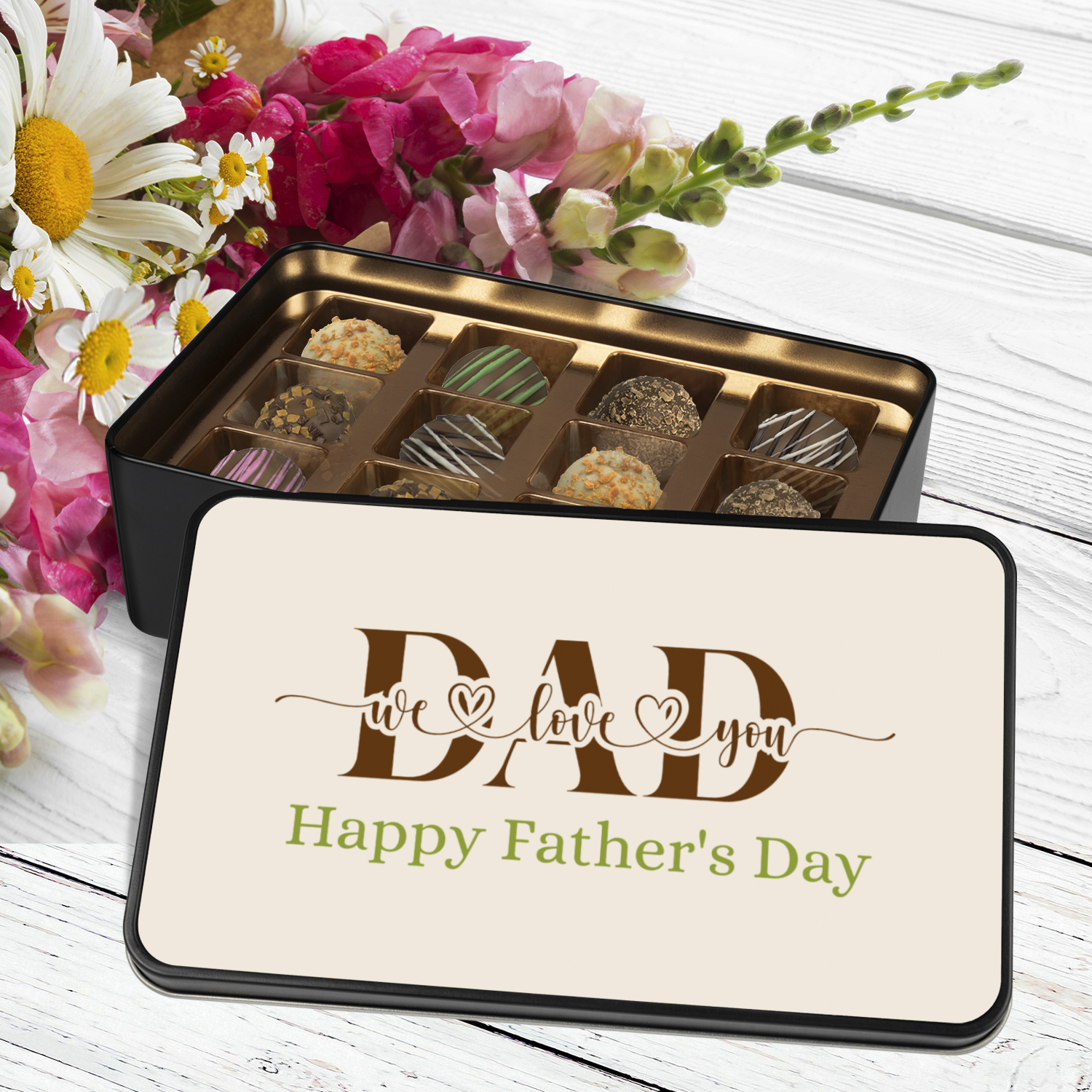 Happy Father's Day Dad We Love You Chocolate Truffles Gift Box, Gift for Dad - Mardonyx Candy