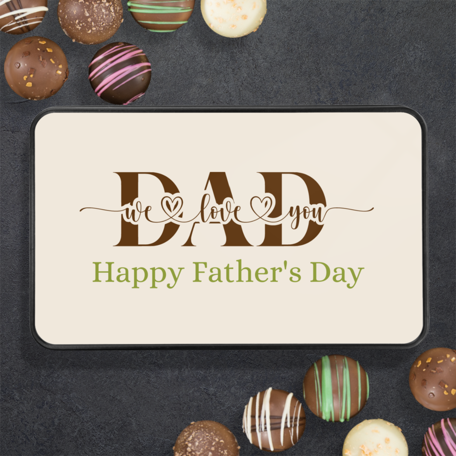 Happy Father's Day Dad We Love You Chocolate Truffles Gift Box, Gift for Dad - Mardonyx Candy